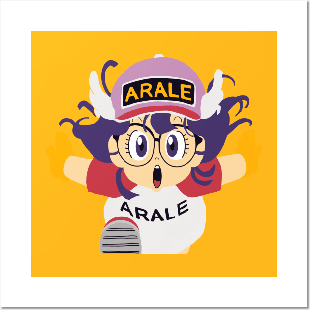 Arale chan running Wall Art by Chill Studio